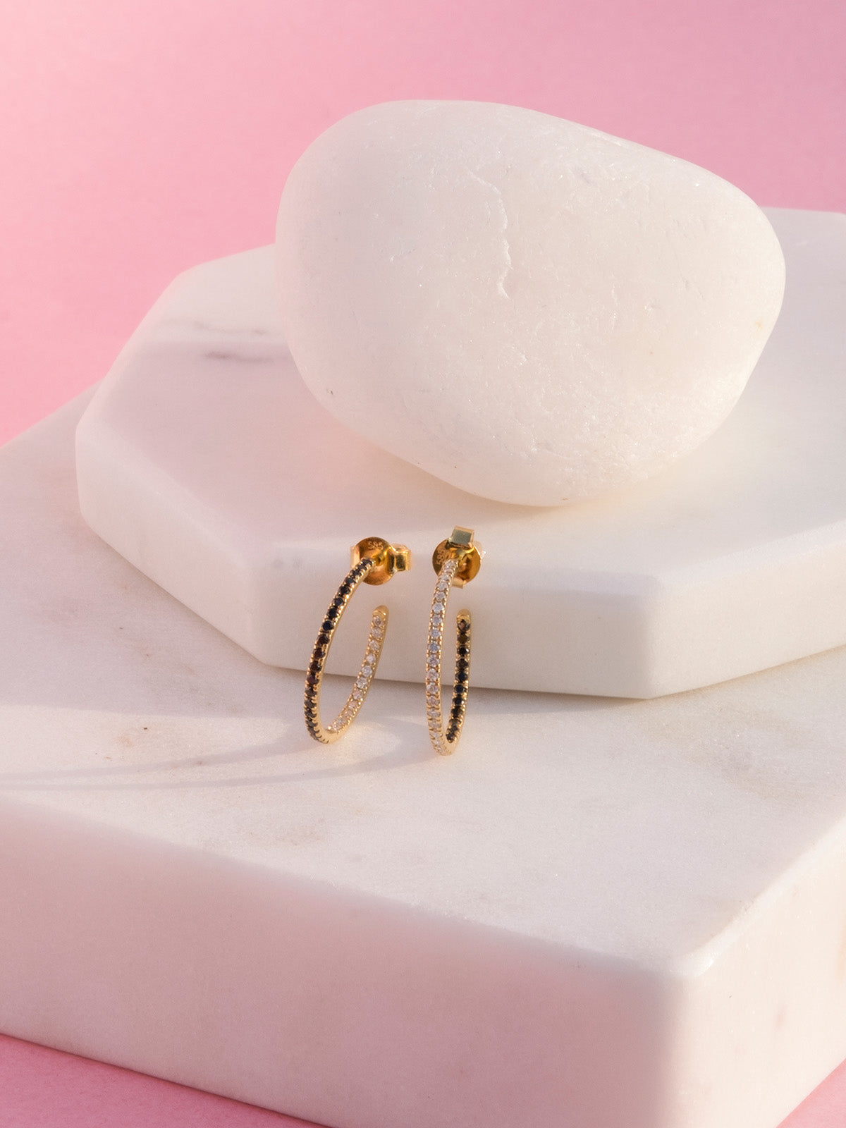 Light & Shadow Half Hoops