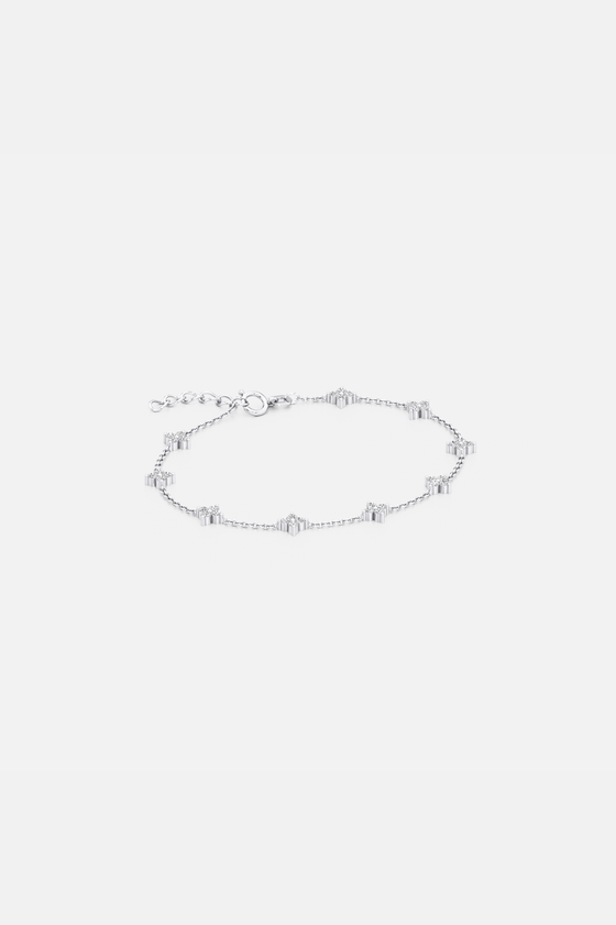 Blossom Silver Floral Bracelet