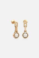 Pearl Link Gold Drop Danglers