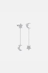 Celestia Linked Drop Silver Earrings