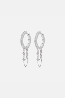  Glide Link Silver Earrings