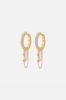  Glide Link Golden Earrings
