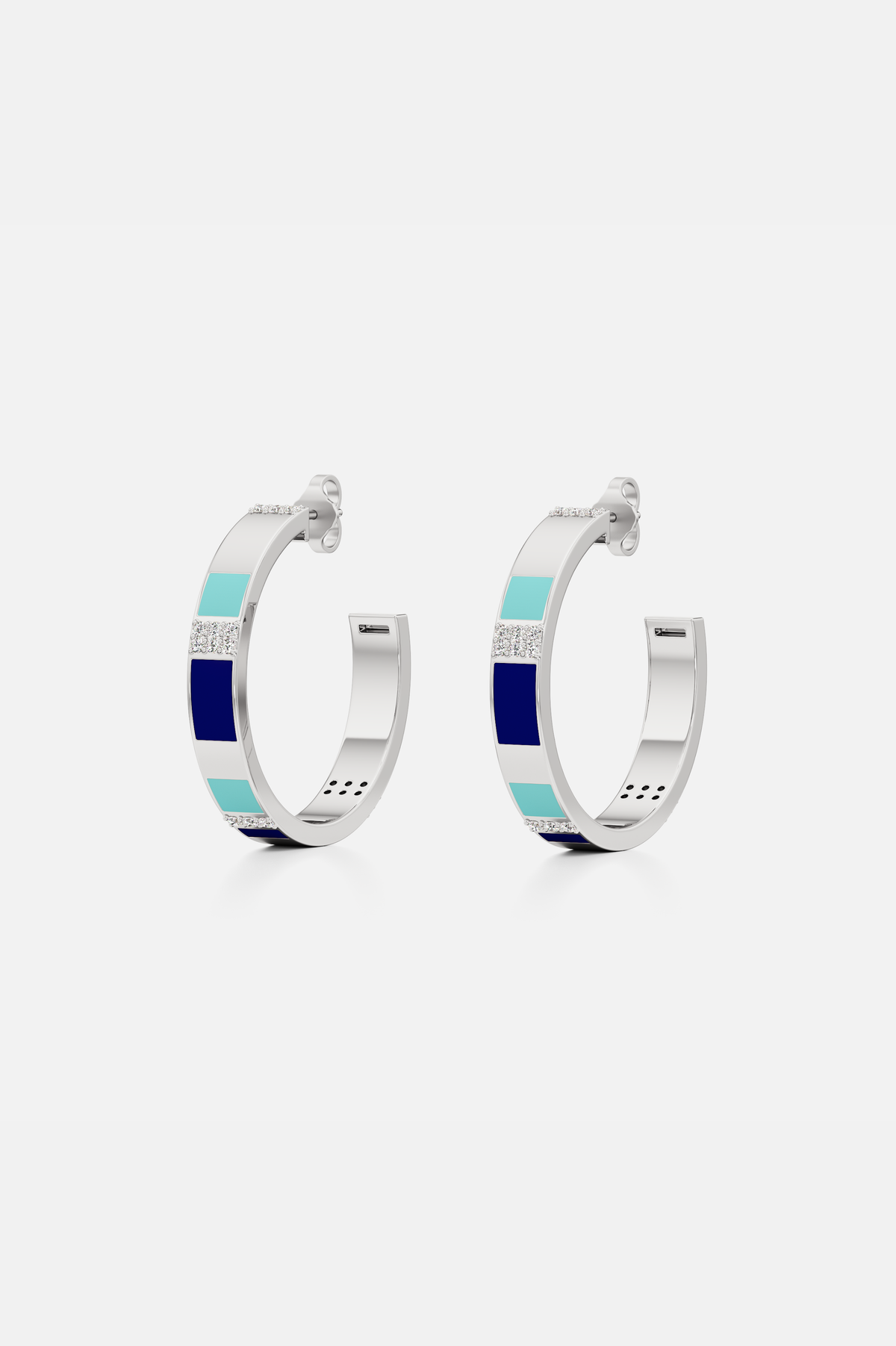 Fusion Silver Hoops