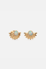 Solar Golden Opal Studs Earrings