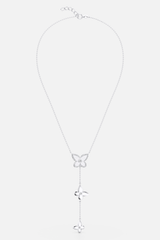 Flutter Drop Butterfly Silver Pendant