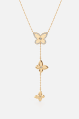 Flutter Drop Butterfly Golden Pendant