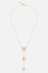 Flutter Drop Butterfly Golden Pendant