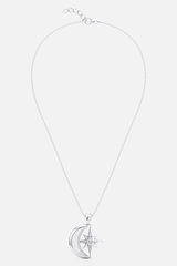 Celestial Silver Charm Pendant Necklace