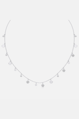 Circe Linked Drop Silver Necklace