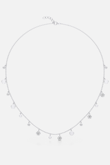 Circe Linked Drop Silver Necklace