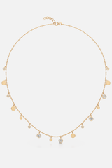 Circe Linked Drop Golden Necklace