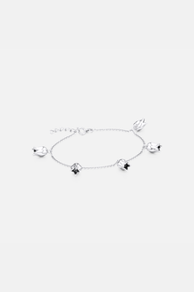  Tulip Bloom Dangle Bracelet - Silver
