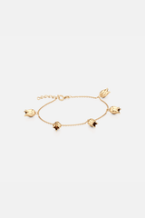 Tulip Bloom Dangle Bracelet - Golden