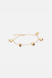  Tulip Bloom Dangle Bracelet - Golden