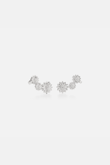 Sunflower Trio Silver Ear Climber