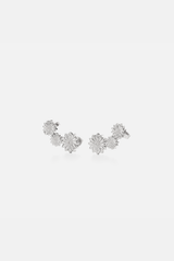 Sunflower Trio Silver Ear Climber