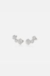 Sunflower Trio Silver Ear Climber