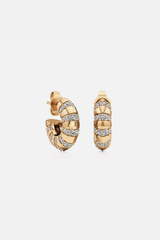 Alterna Sculpted Hoop Earrings - Golden