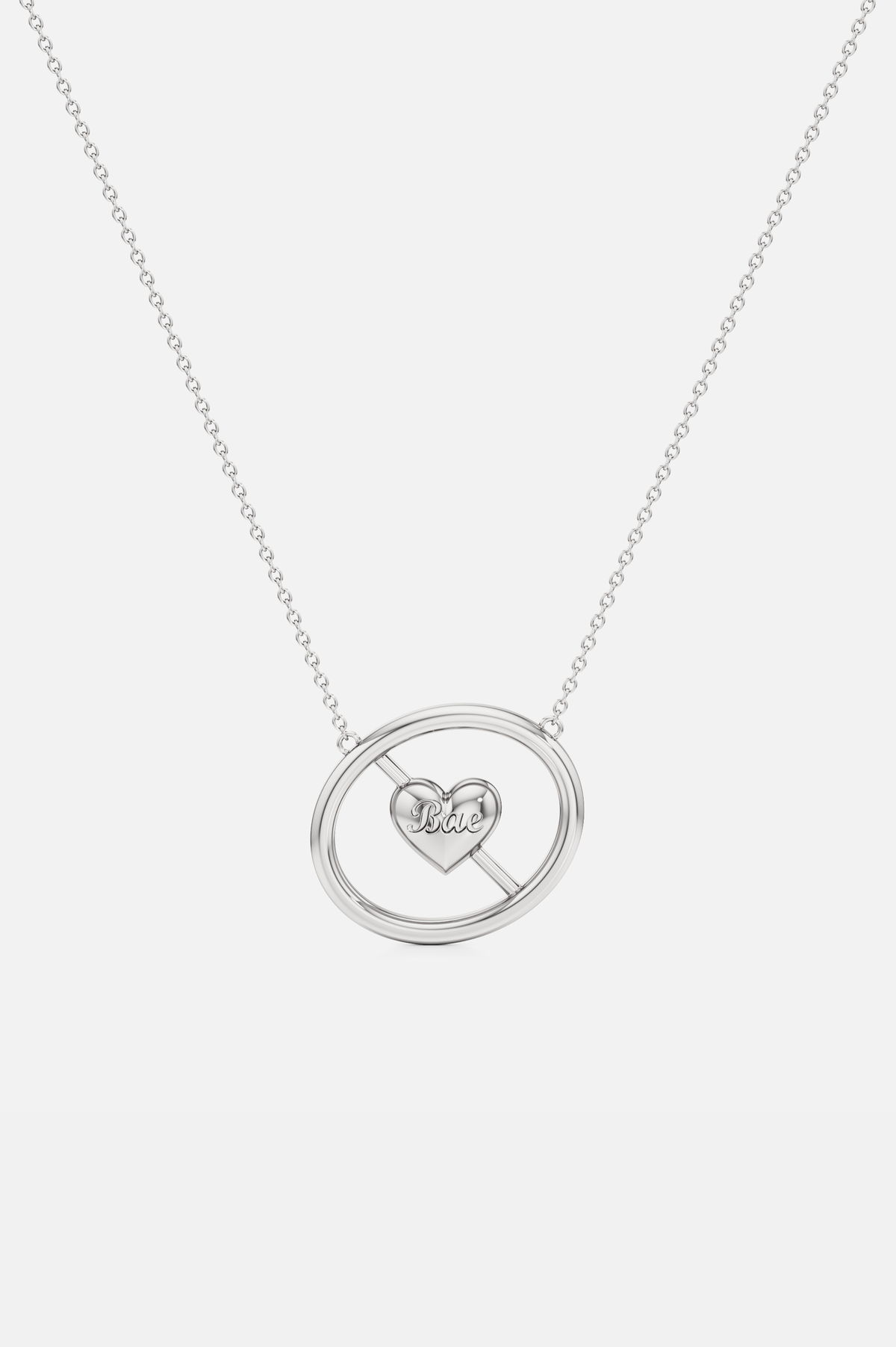 Amore Reversible Silver Heart Pendant