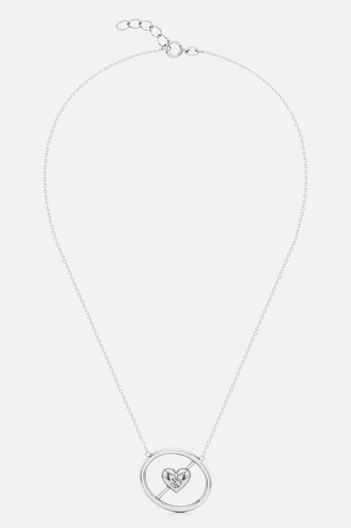 Amore Reversible Silver Heart Pendant