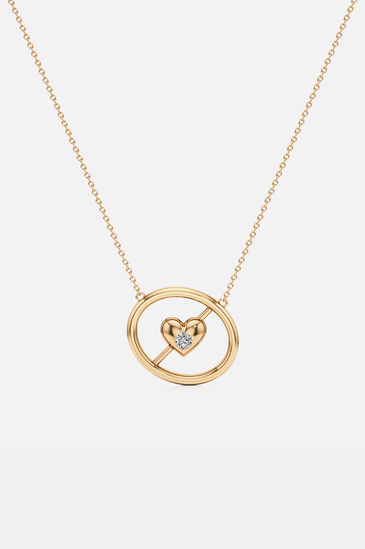 Amore Reversible Golden Heart Pendant