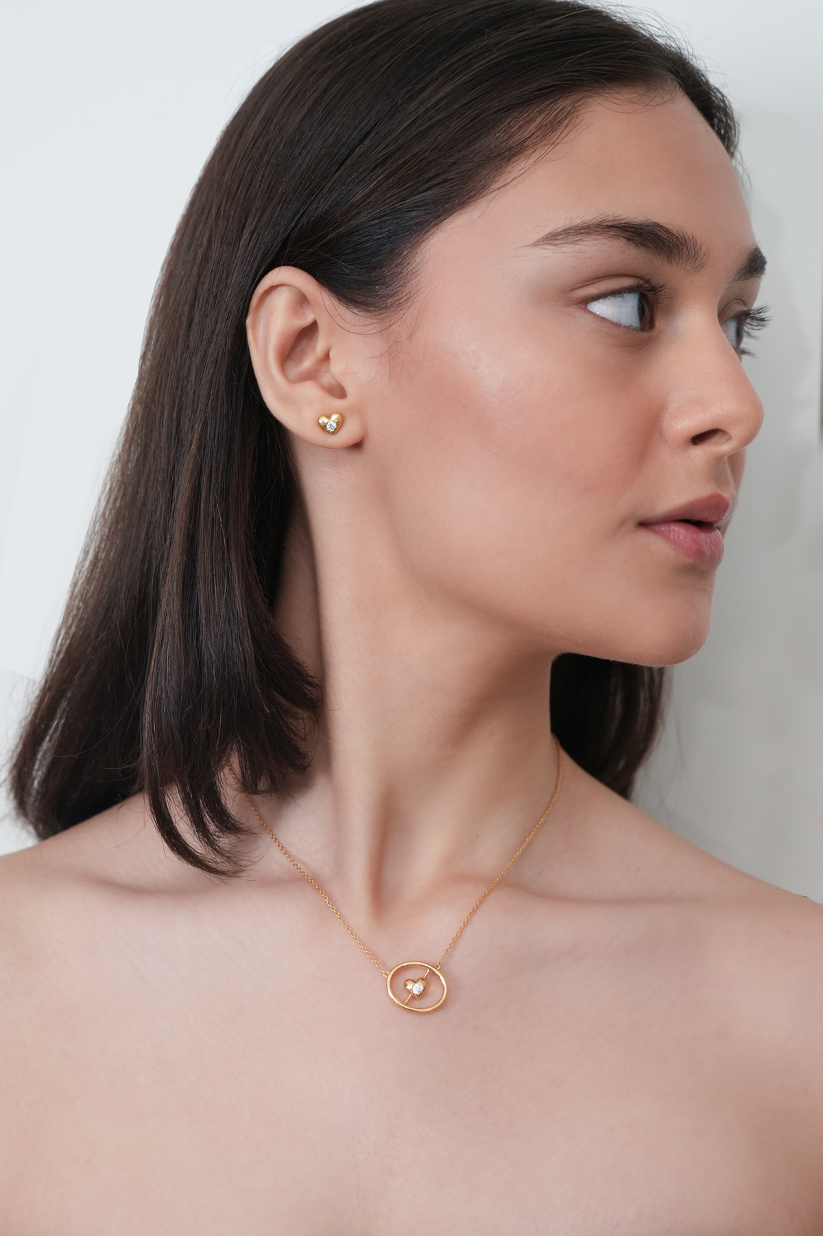 Amore Reversible Golden Heart Pendant