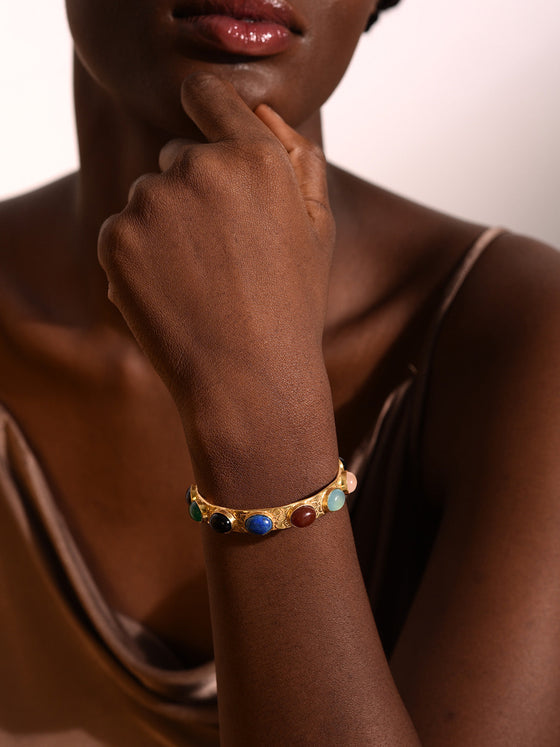 Multi-color Stone Bangle