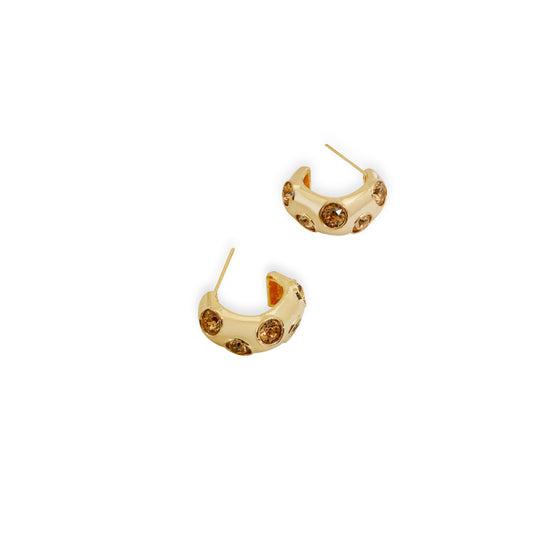 Luxe Crystal Hoops