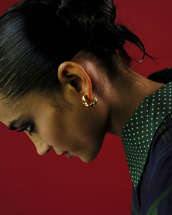 Luxe Crystal Hoops