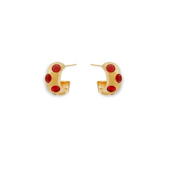 Luxe Crystal Hoops