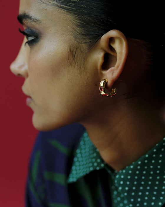Luxe Crystal Hoops