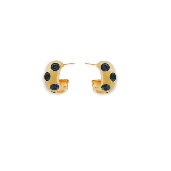 Luxe Crystal Hoops