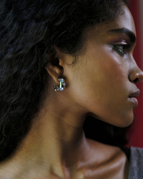 Luxe Crystal Hoops