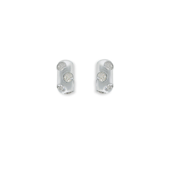 Luxe Crystal Hoops