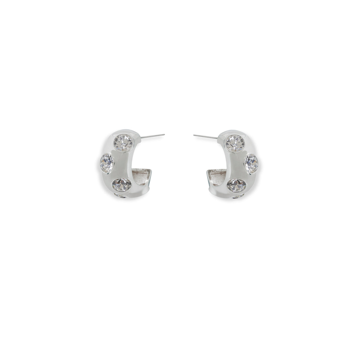 Luxe Crystal Hoops