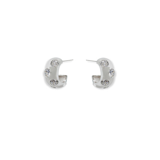 Luxe Crystal Hoops