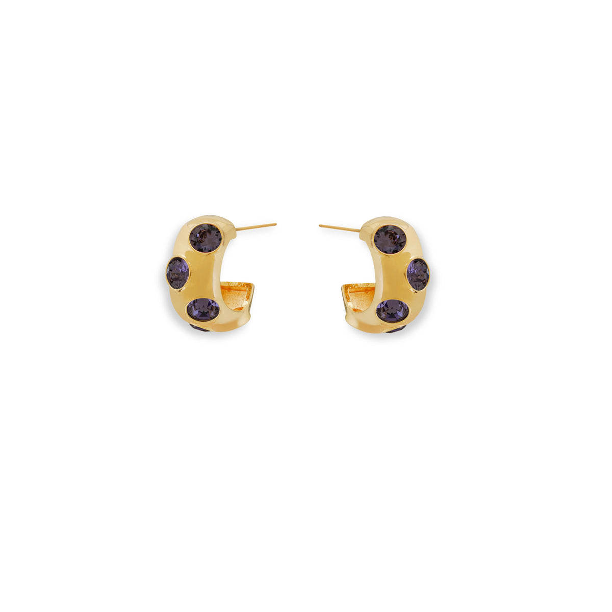 Luxe Crystal Hoops