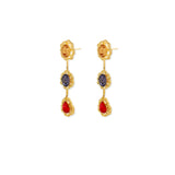 Triple Crystal Drop Earrings