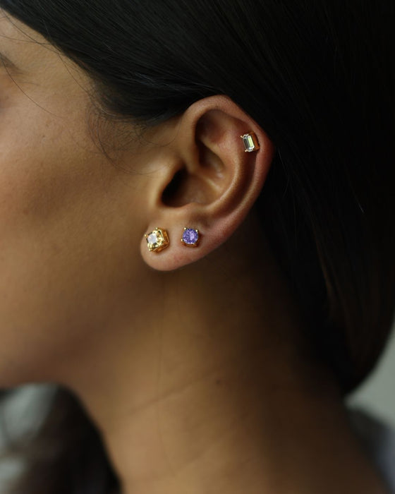 Multi-Shape Crystal Stud Earring Set