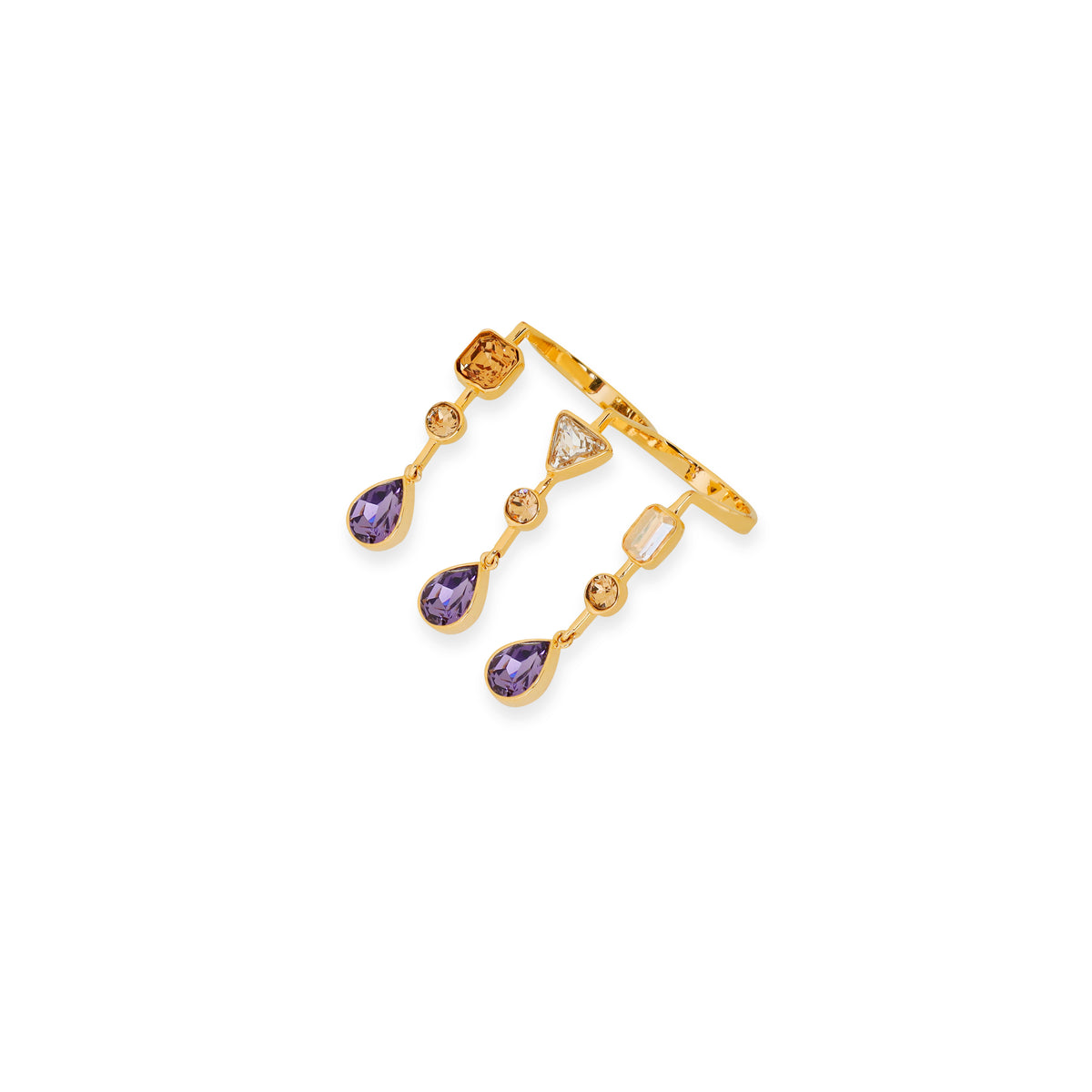 Crystal Stack Statement Ring