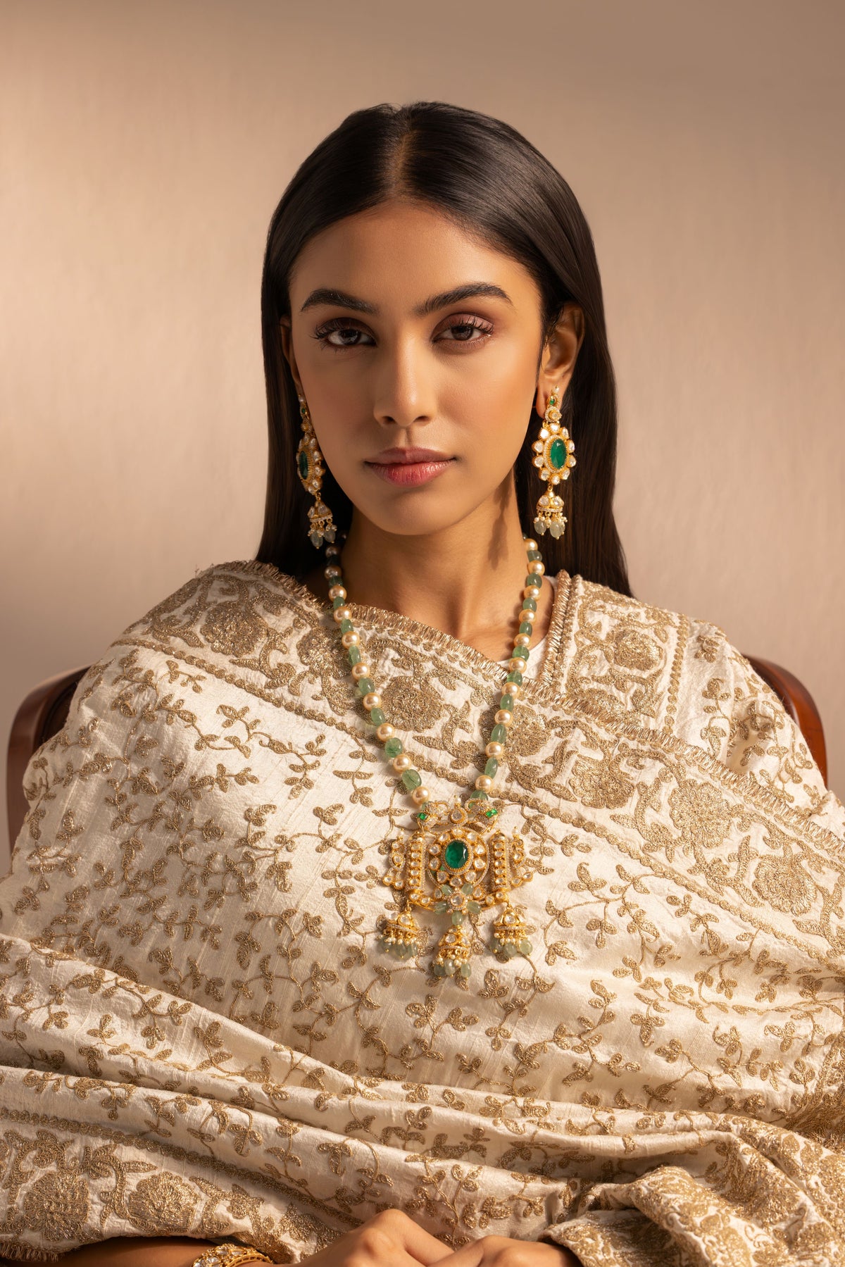 Maharani Moissanite Pendant Set