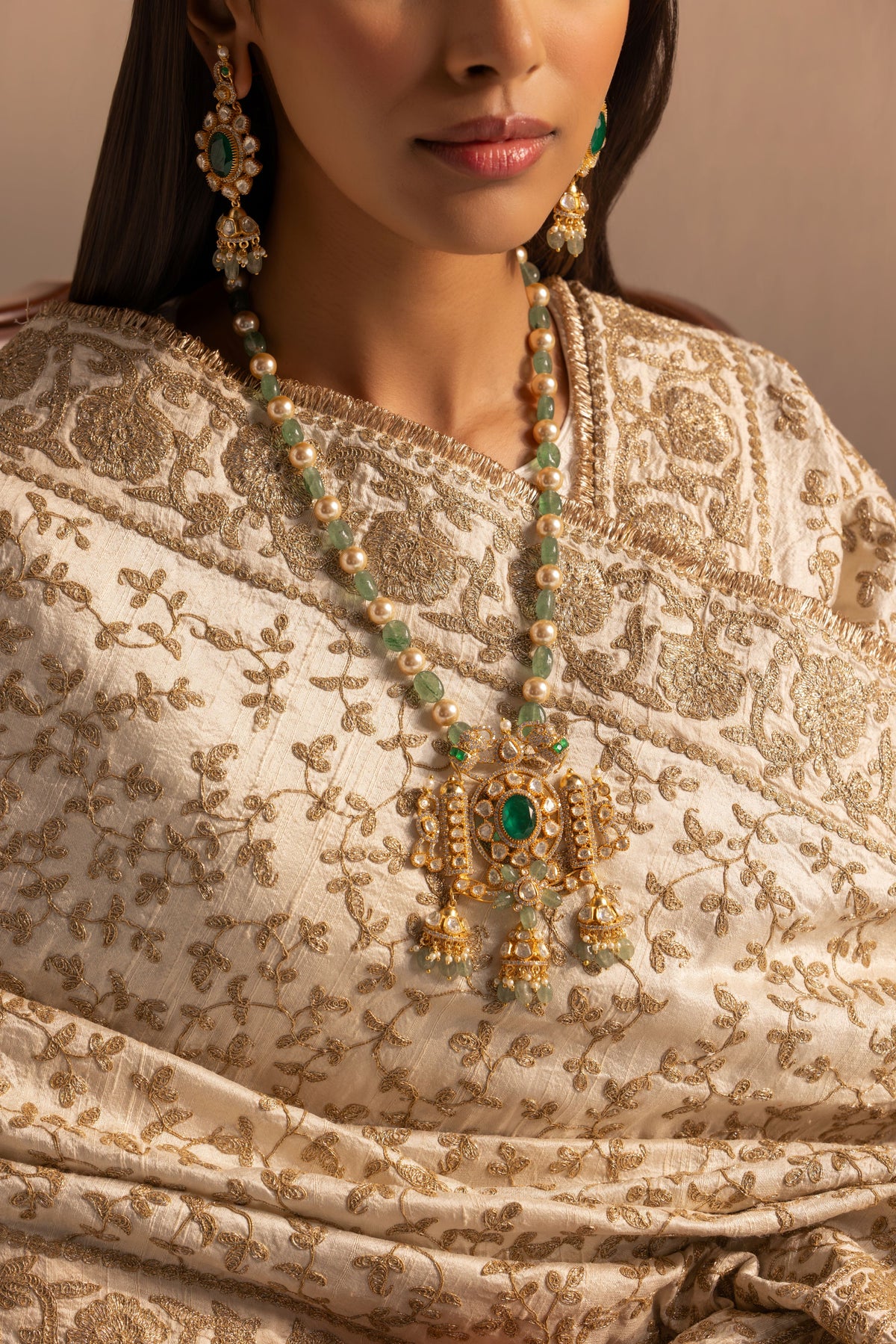 Maharani Moissanite Pendant Set