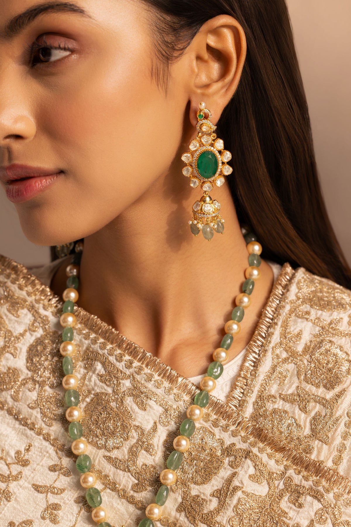 Maharani Moissanite Pendant Set