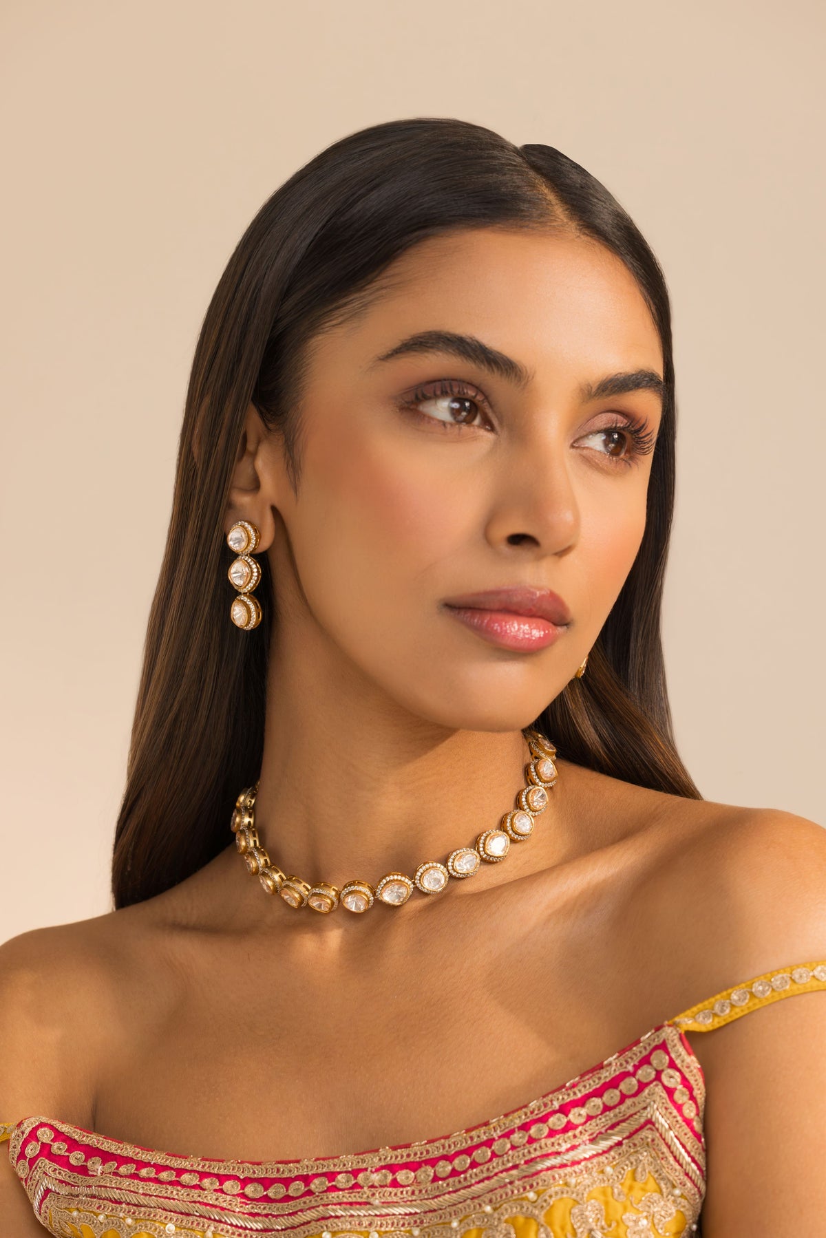 Aaina Moissanite Choker Set