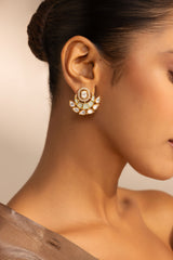 Myra Polki Crescent Studs