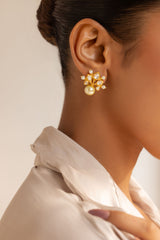 Naira Polki Pearl Studs