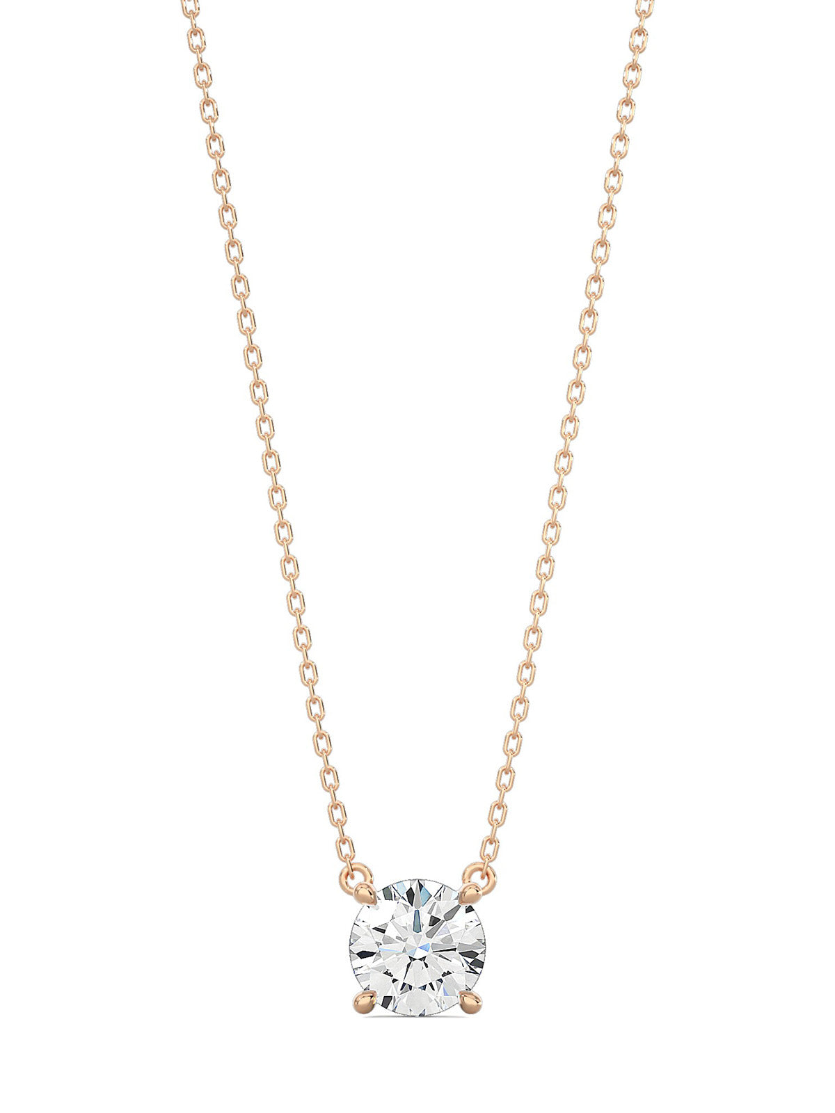 Classic Round Solitaire Necklace