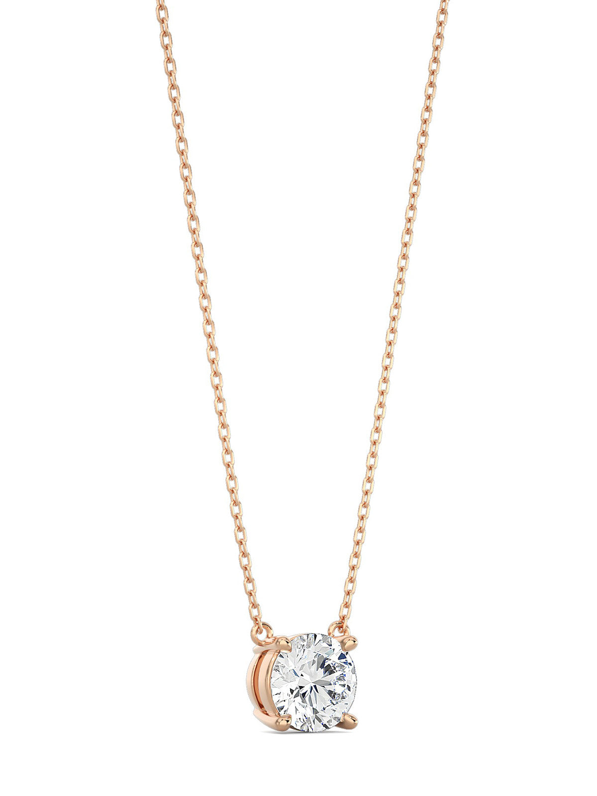 Classic Round Solitaire Necklace