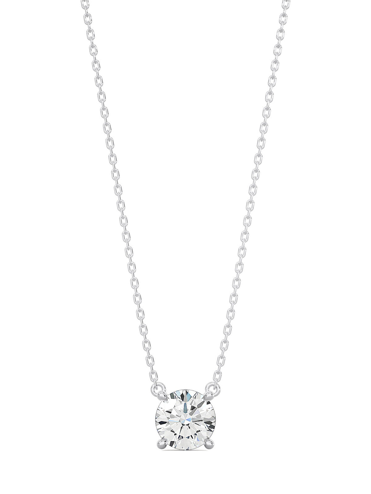 Classic Round Solitaire Necklace