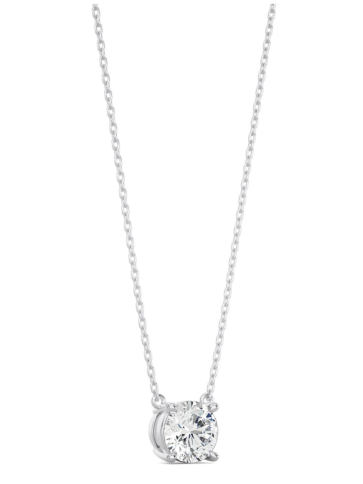 Classic Round Solitaire Necklace